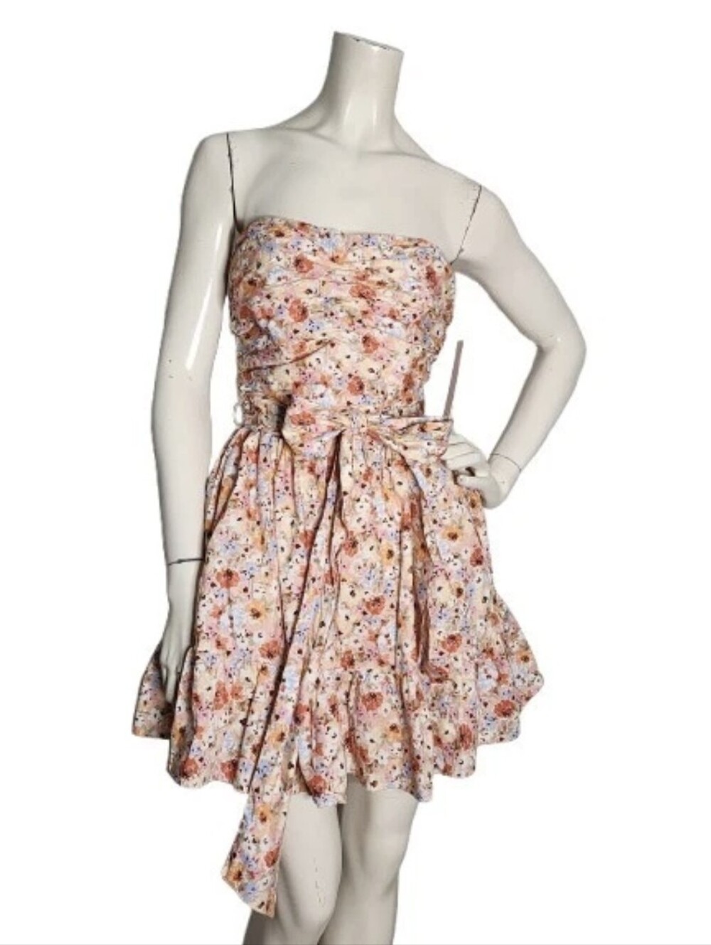 bloomingdales cocktail dress Aqua | Dresses | Aqua For Floral Strapless Mini Womens S Peach Multi New Short dresses Style:V-neck Shona Joy - La women's suits Social/Cocktail/Evening